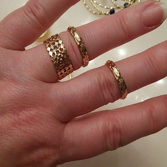 Stack Rings Gold over Bronze - Picture 3 of 5